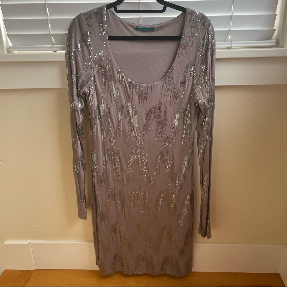 Velvet Sequins Dress L